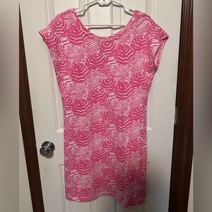 Lilly Pulitzer pink French terry dress size M EUC